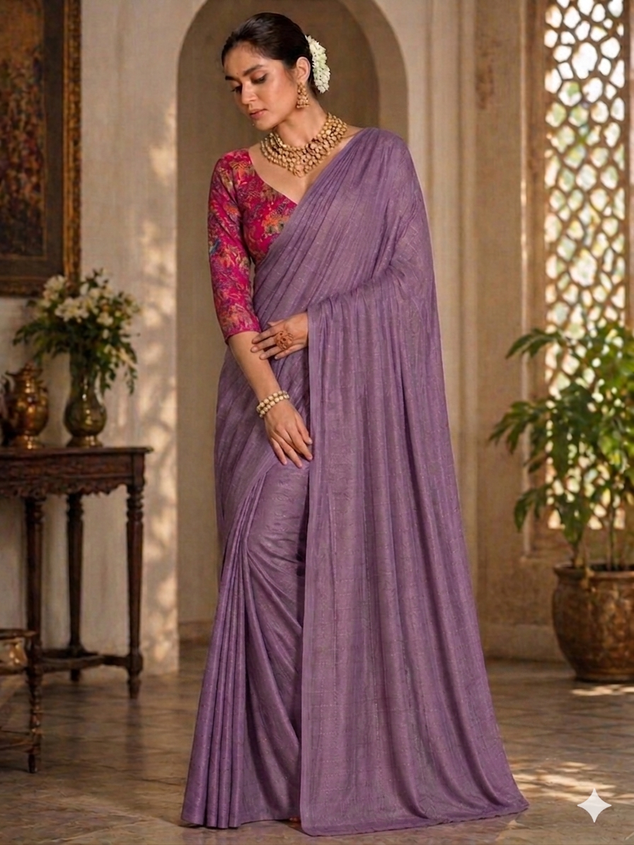 Vichithra silk saree- purple