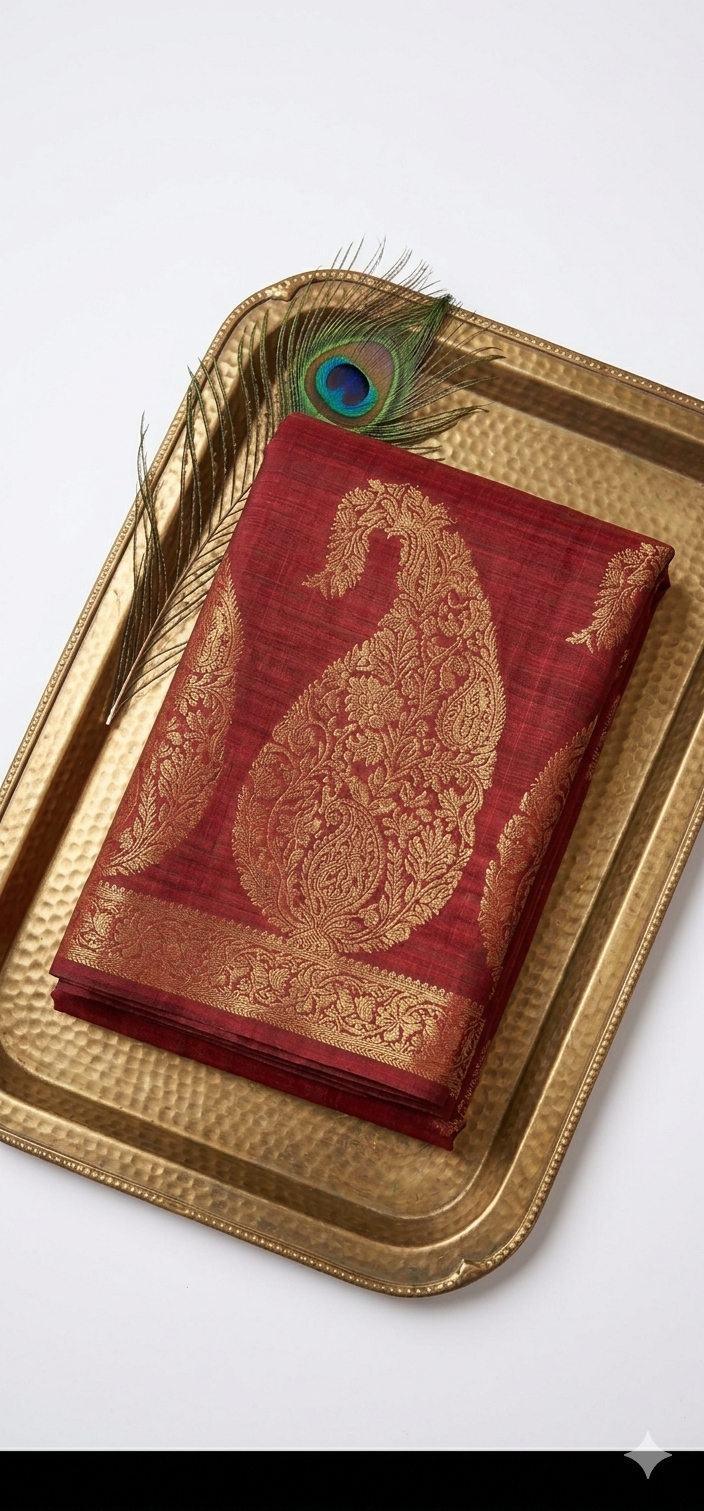 Kachipuram saree -Deep Maroon.