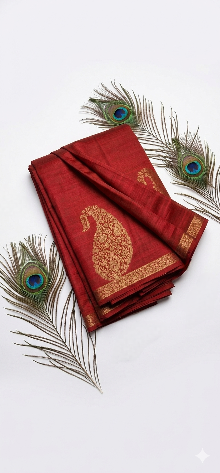 Kachipuram saree -Deep Maroon.