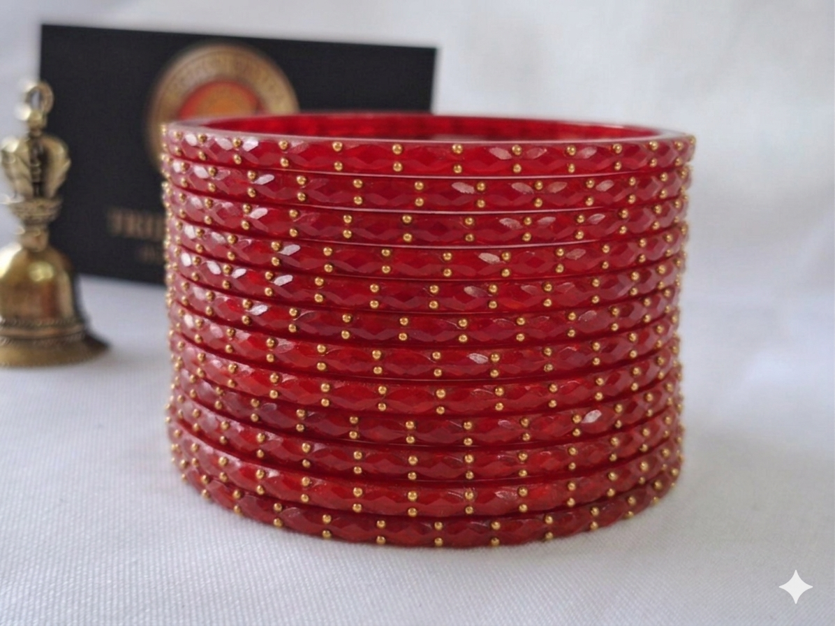 Glass bangles - Red