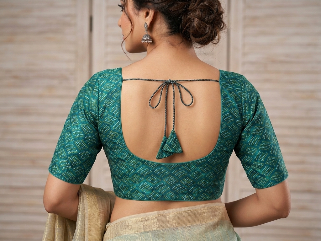 Teal Green  Readymade saree Blouse