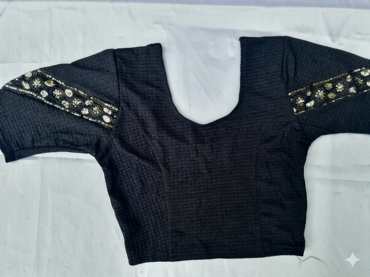 Strechable blouse black