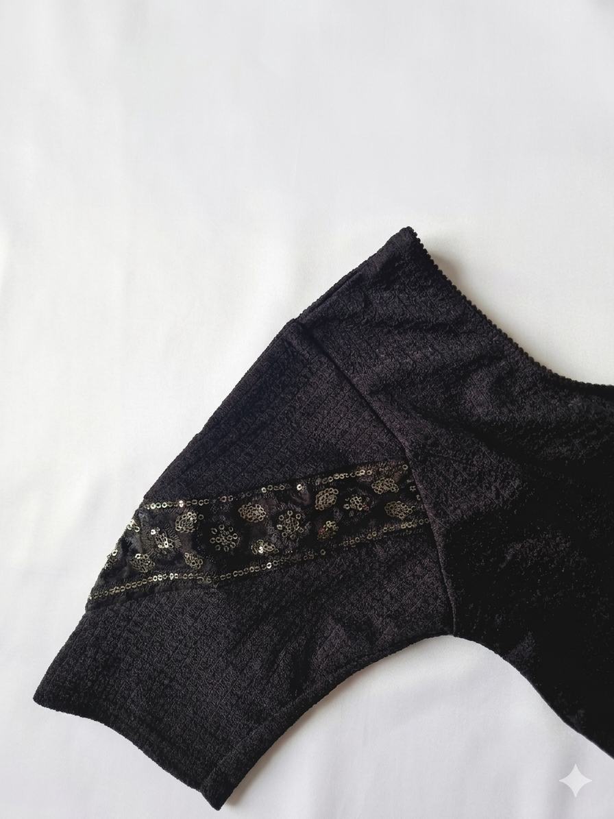 Strechable blouse black