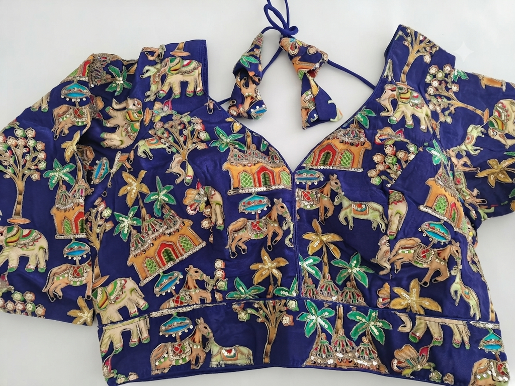 Designer Saree blouse Blue