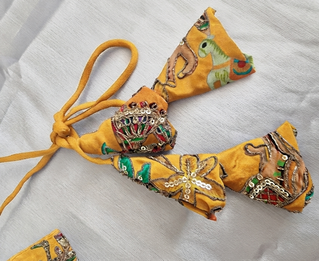 Designer saree blouse - yellow