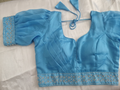 Designer saree blouse - skyblue