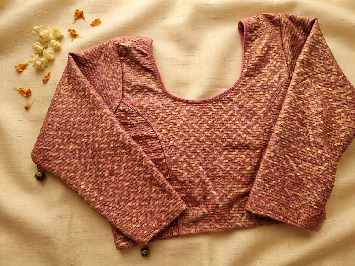 Strechable saree blouse -pink
