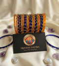 Glass bangles Orange & Blue(2.8)