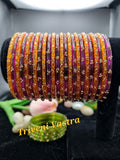Glass Bangless - Orange & Purple (2.8)
