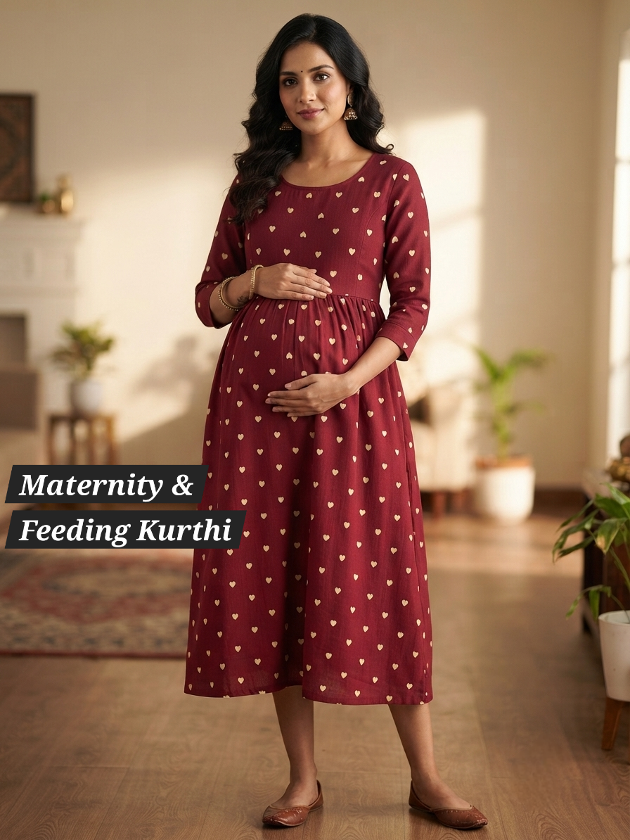 Maternity &feeding Kurthi