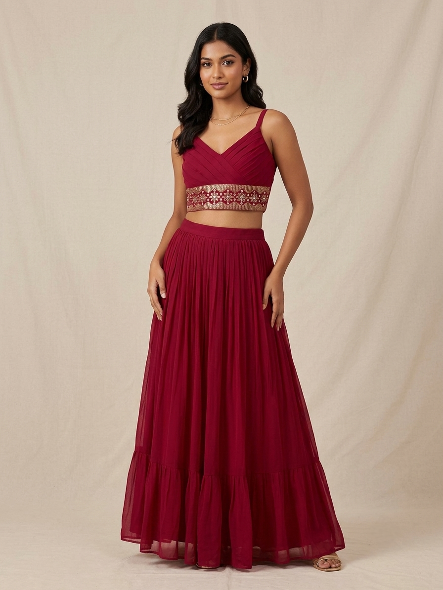 Premium Embroidered Lehenga 3 piece Set. # Style 22