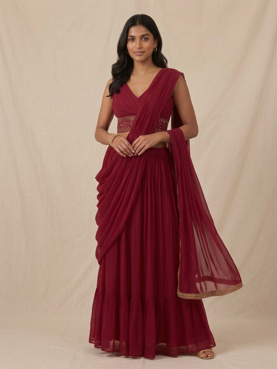 Premium Embroidered Lehenga 3 piece Set. # Style 22