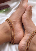Charm multicoloured Anklet / Ankle Bracelet (Set of 2)