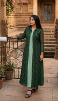 Kurthi top& Long jacket- 2 piece set