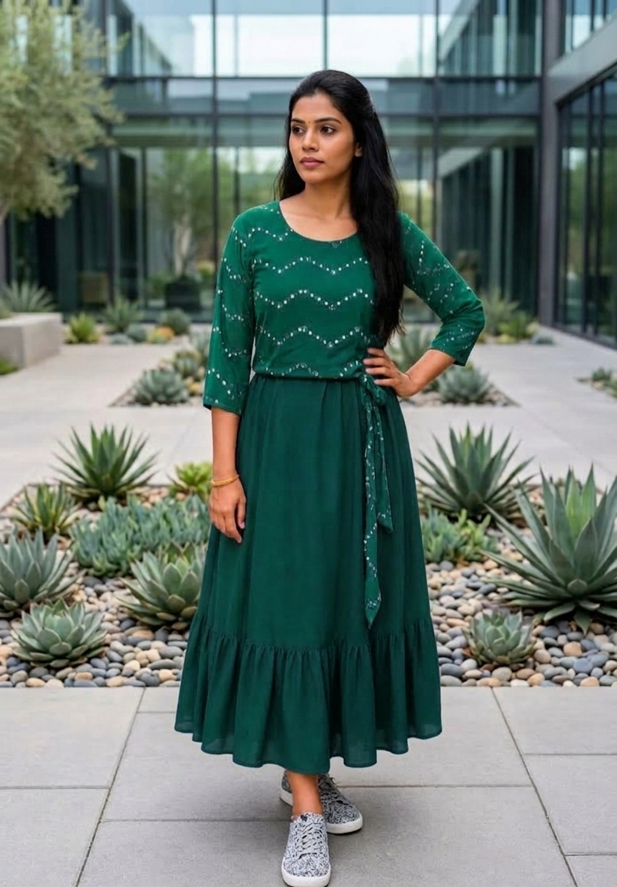 Kurthi top& Jacket - 2piece set