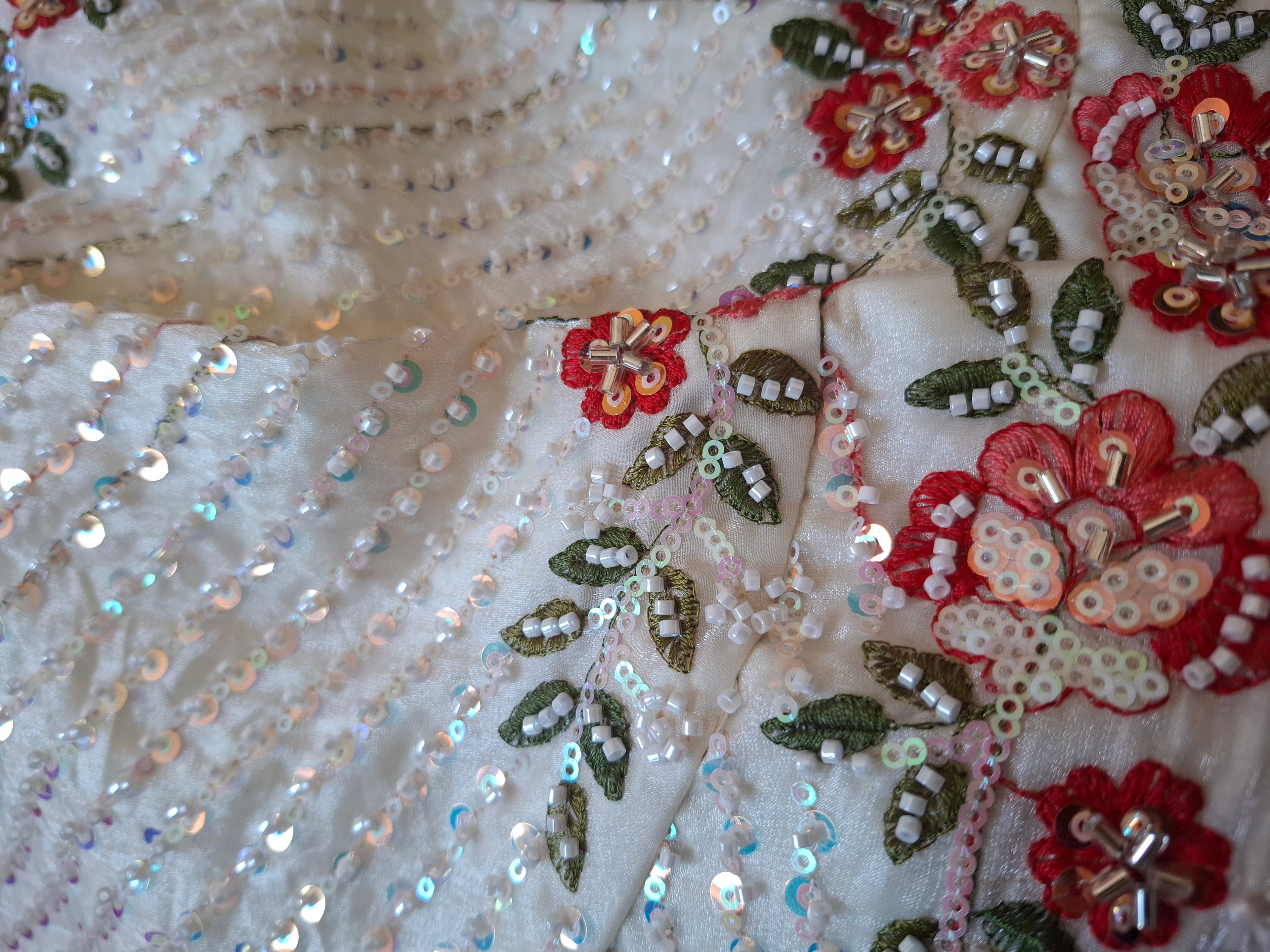 Designer Bridal /Partywear  Readymade saree Blouse- Offwhite