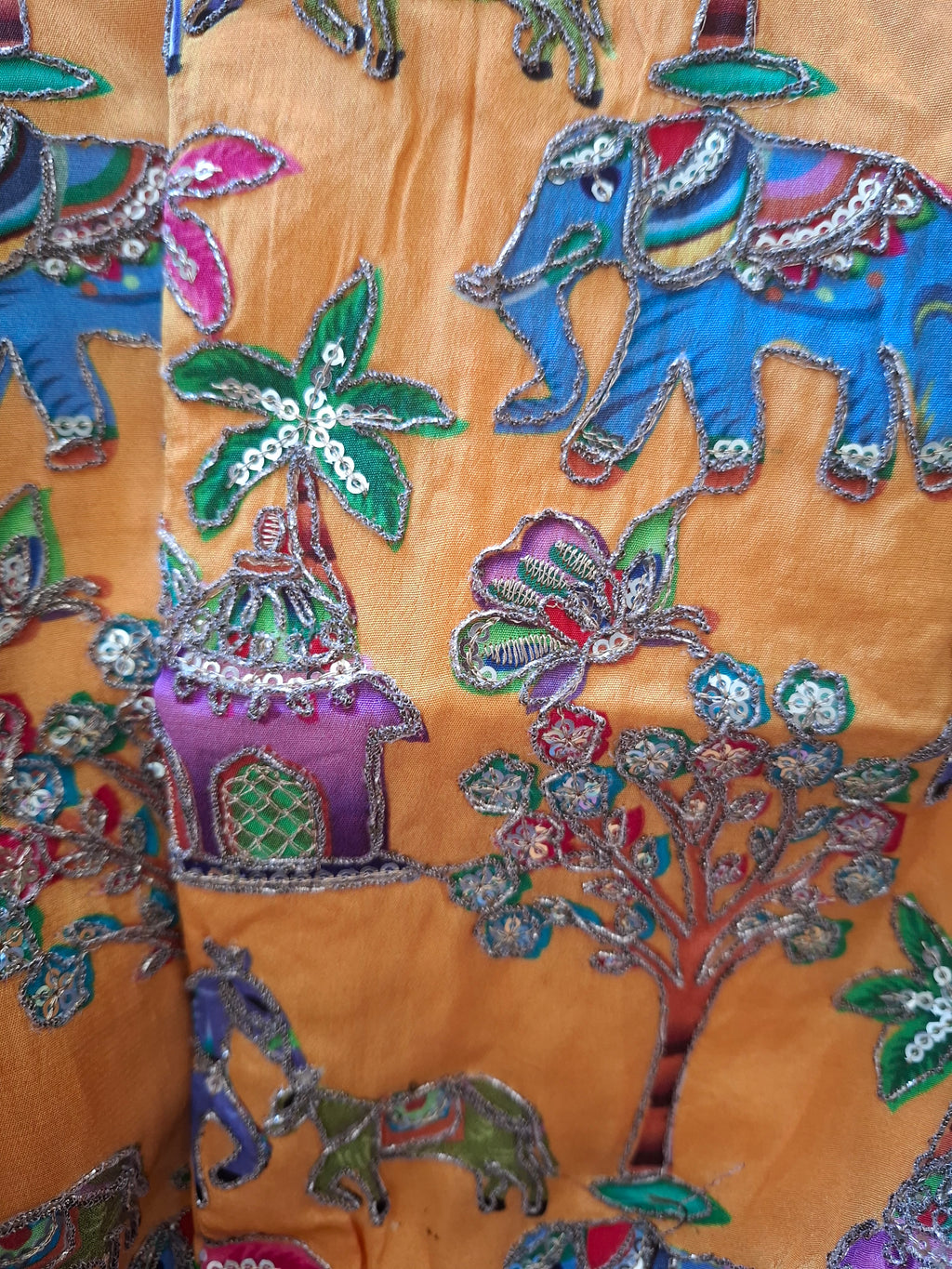 Embroidered Ready made saree blouse - Yellow