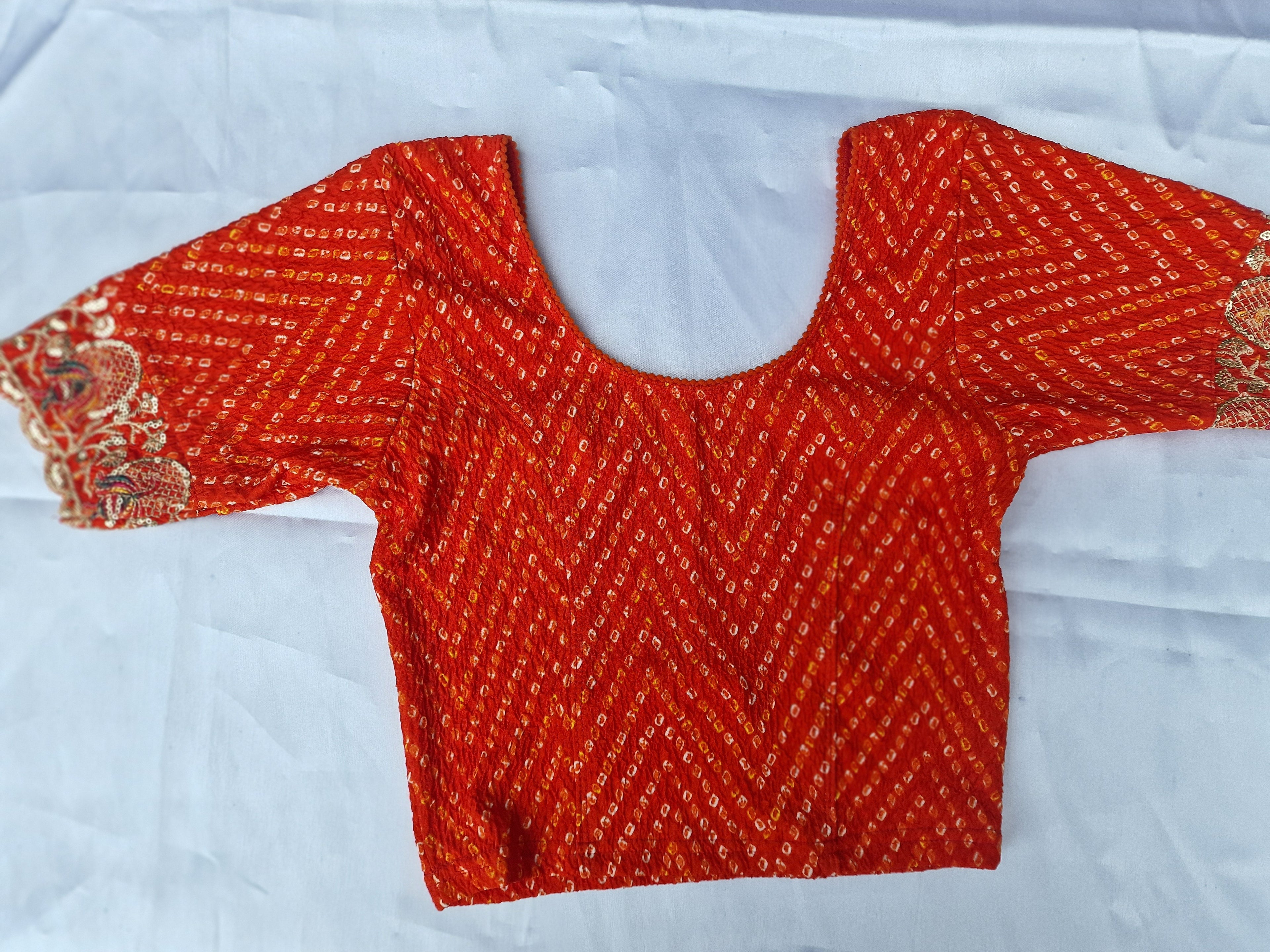 Strechable Readymade blouse Orange