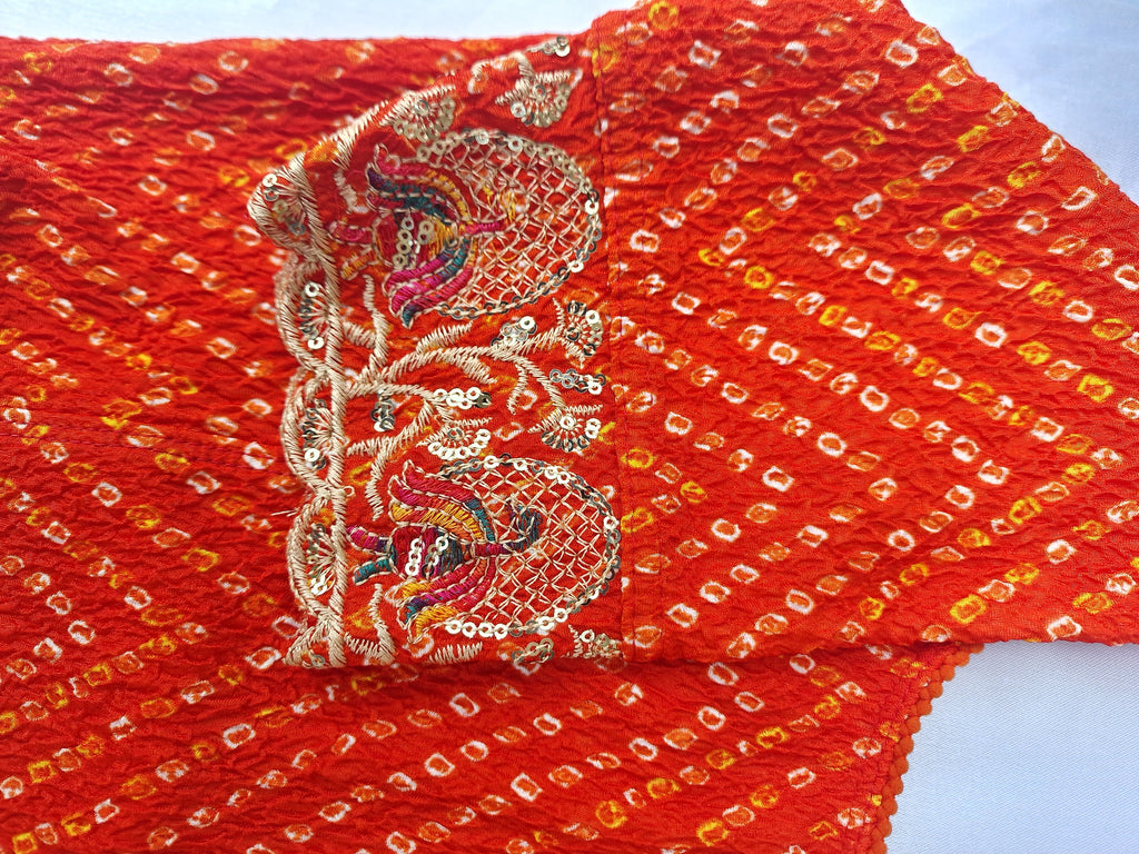 Strechable Readymade blouse Orange