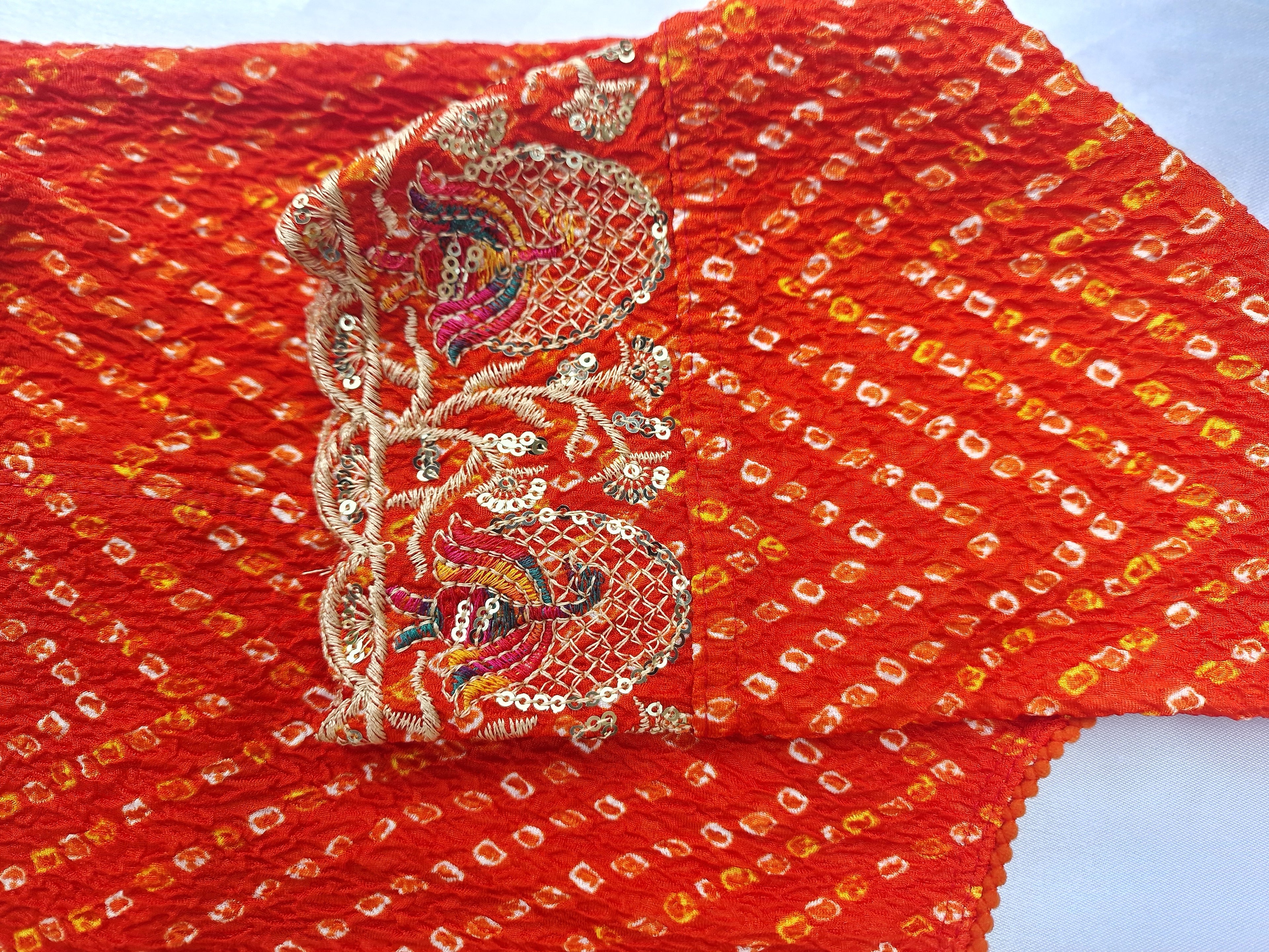 Strechable Readymade blouse Orange
