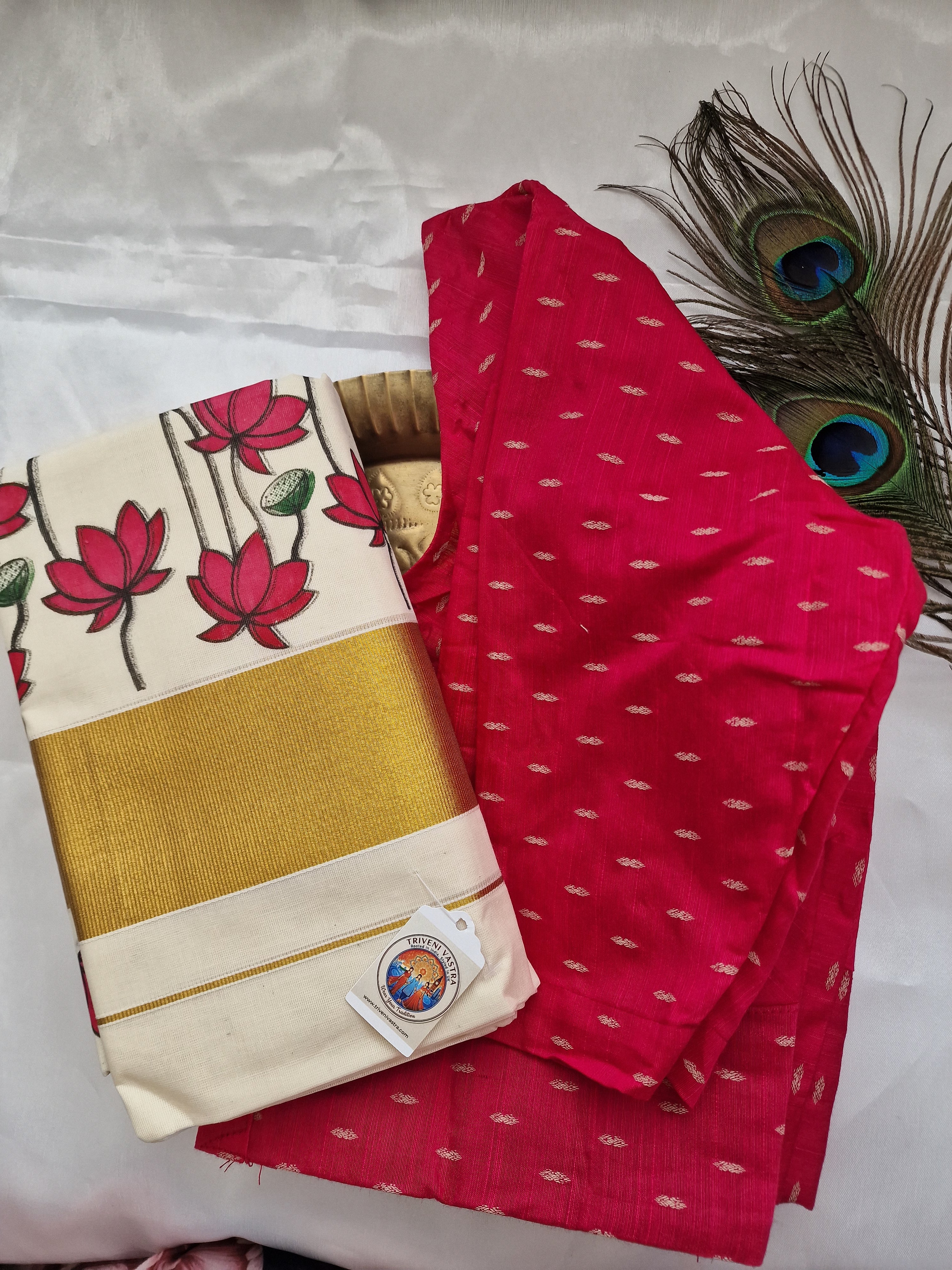 Settumundu with stitched blouse (32-44)