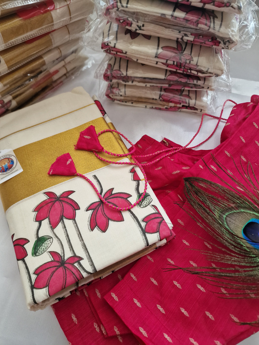 Settumundu with stitched blouse (32-44)