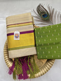 Settumundu with unstitched blouse
