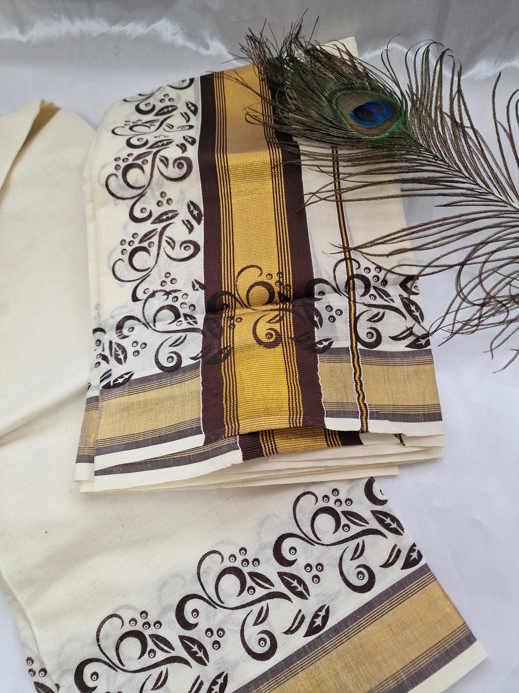 Coffee brown settu mundu