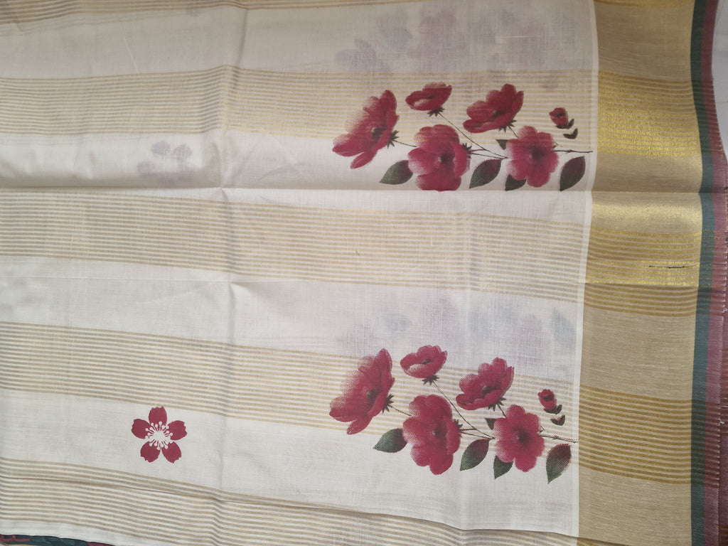 Settu saree with flower design