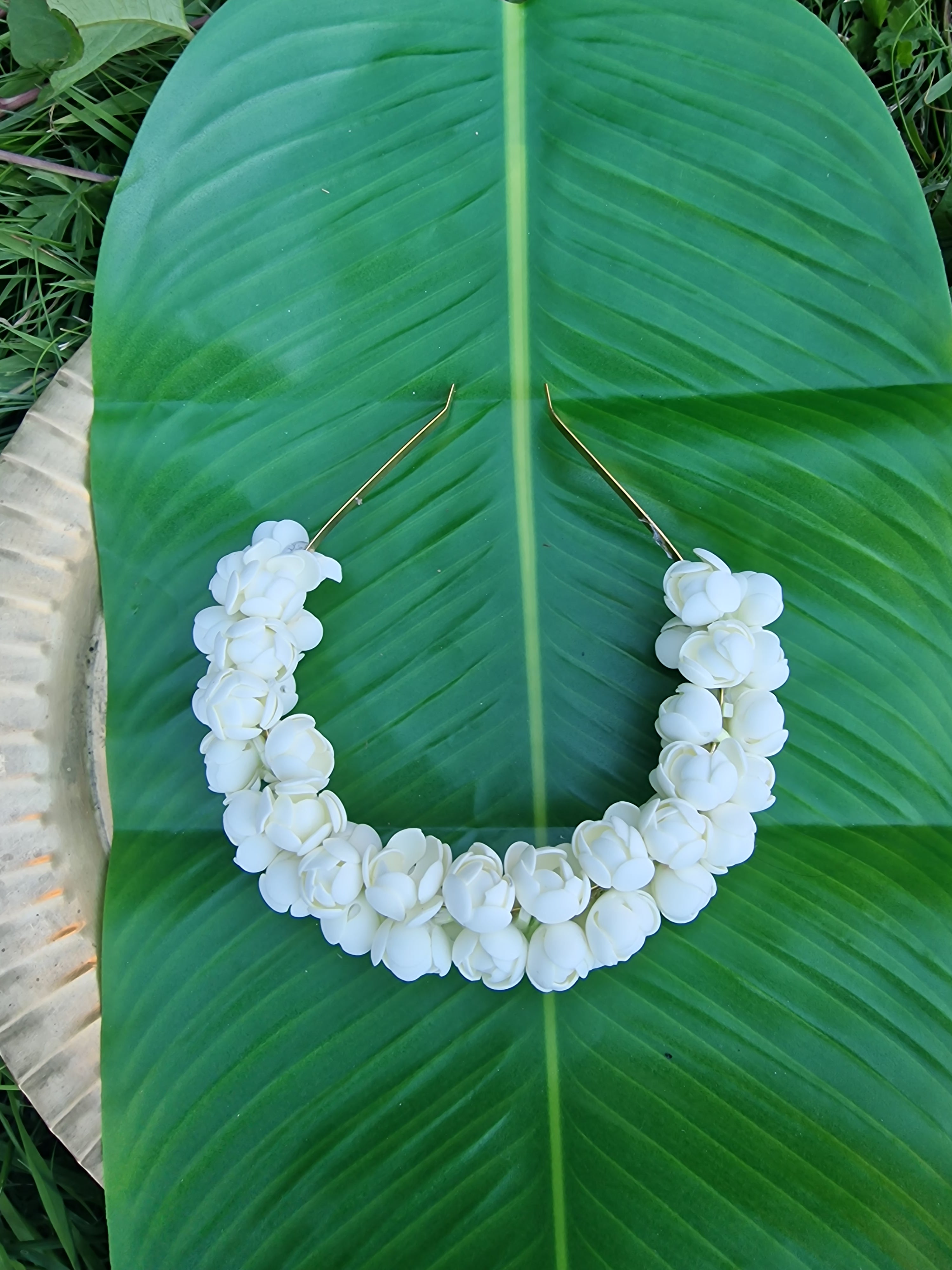 Premium Realistic Artificial Jasmine Flower with hairband for kids