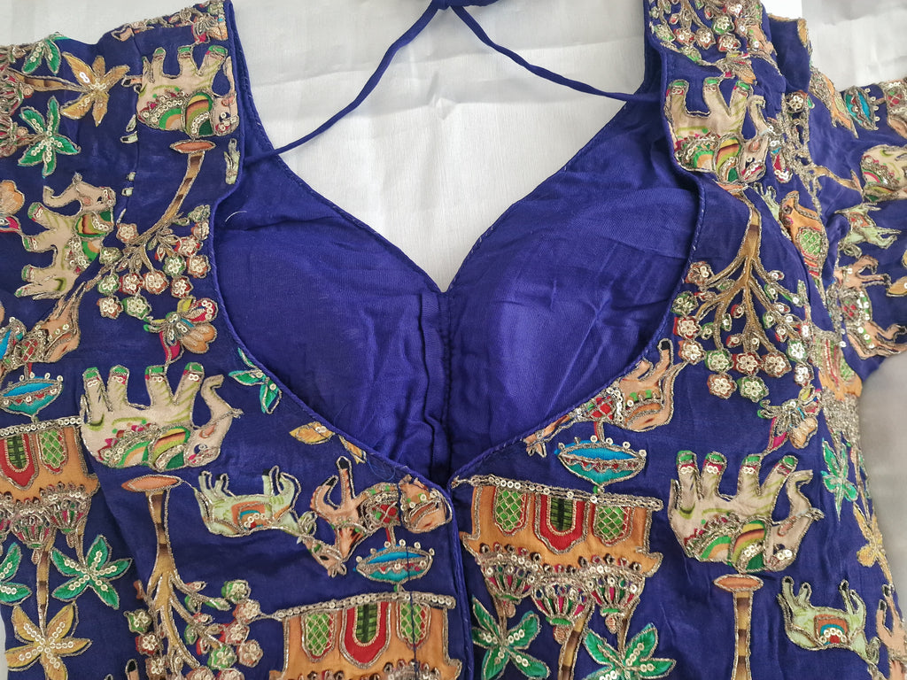 Designer Saree blouse Blue