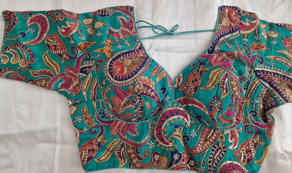 Designer saree blouse - Blue