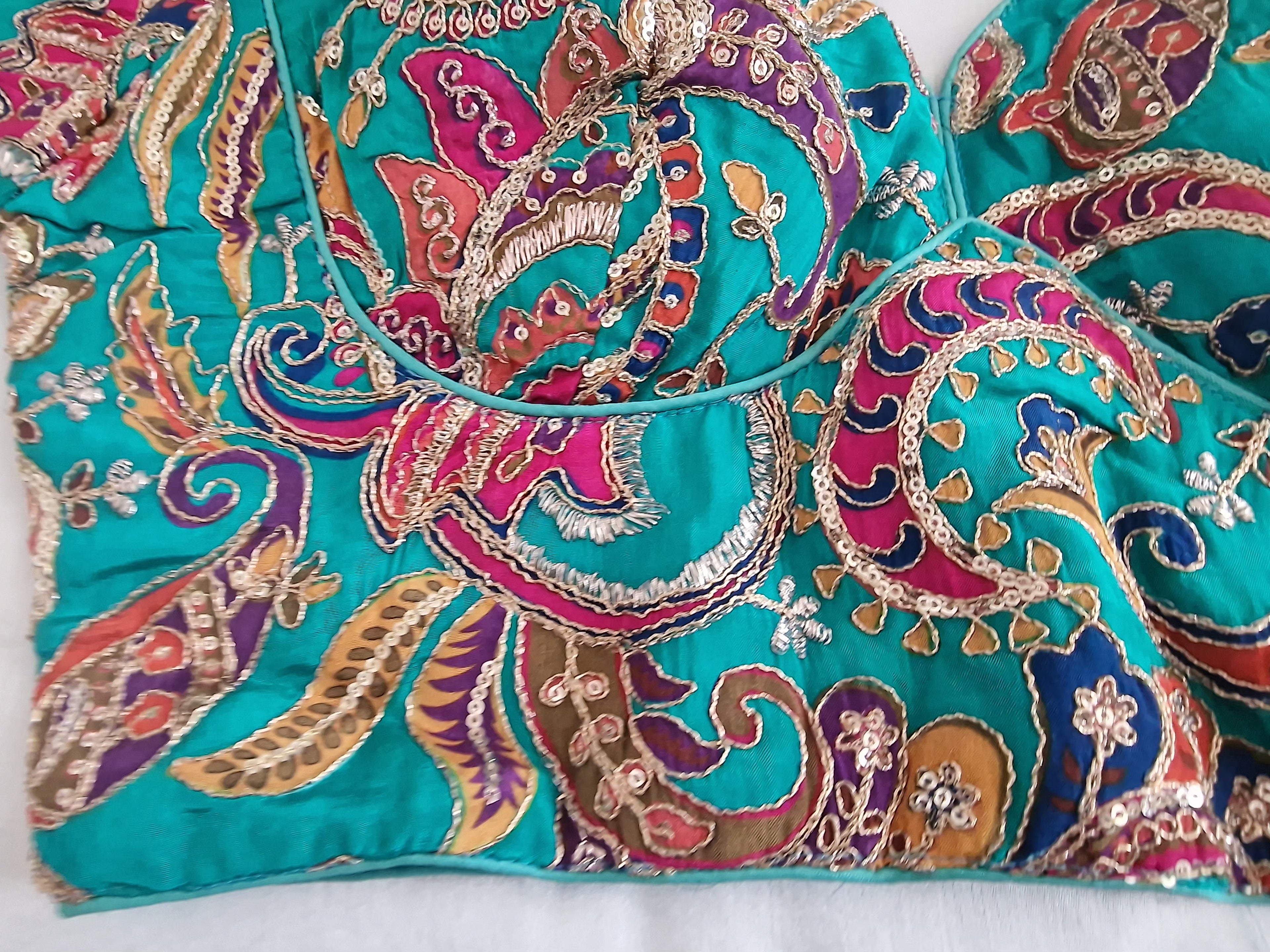 Designer saree blouse - Blue