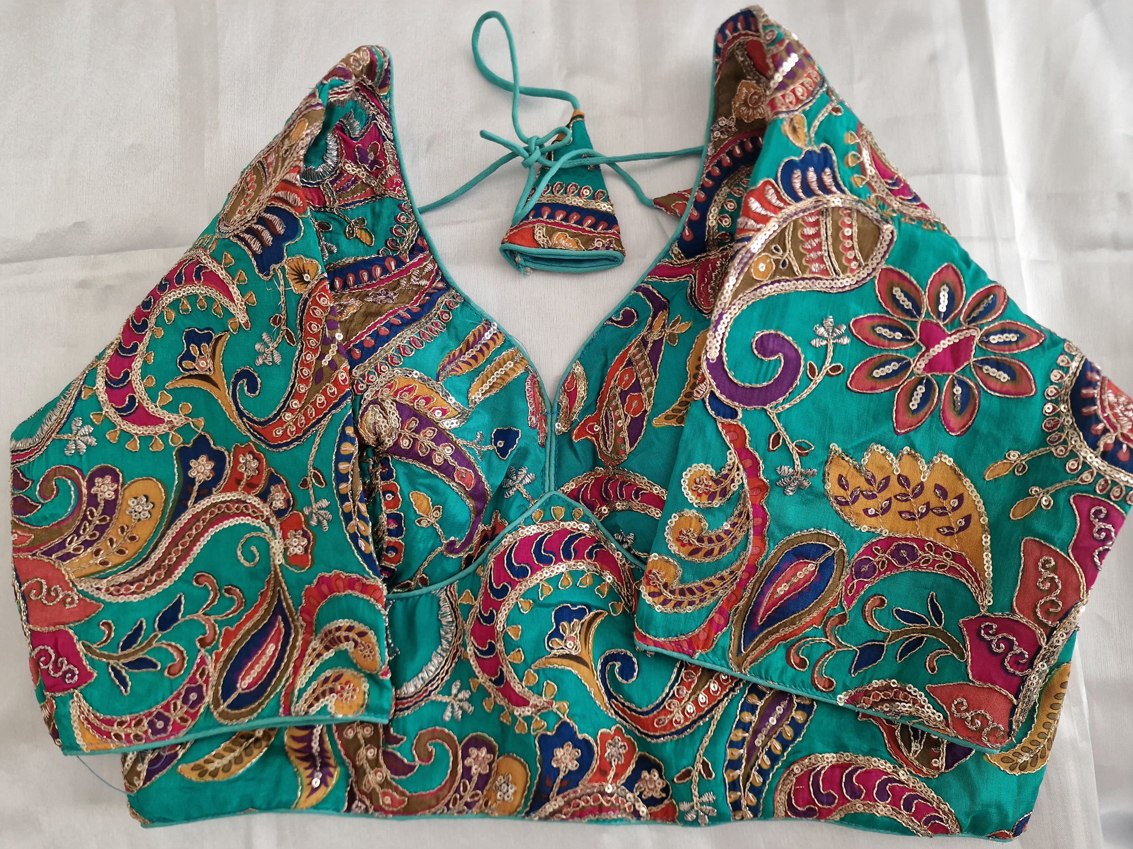 Designer saree blouse - Blue