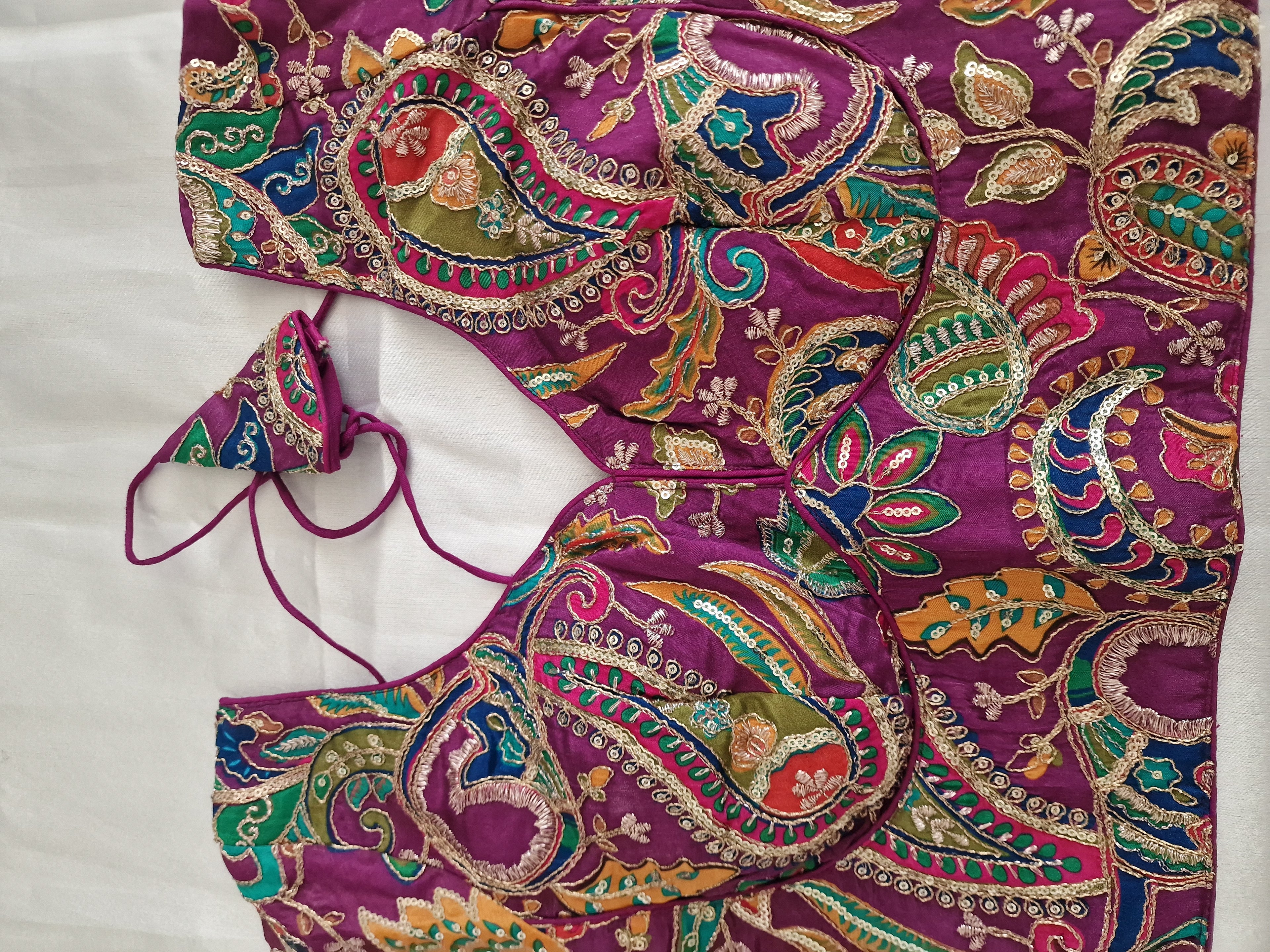 Designer saree blouse- purple
