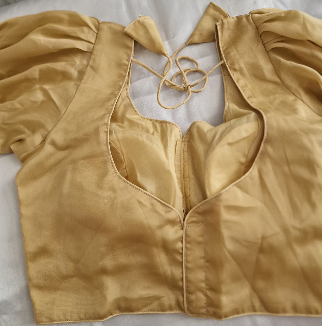 Designer saree blouse - Golden
