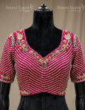 Designer Bridal /Partywear  Readymade saree Blouse- Pink