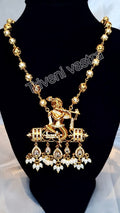 Long necklace with Krishna pendant