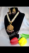 Goddess beaded short necklace with earring