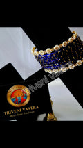 Glass bangles - Blue & White