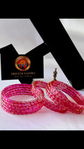 Glass bangles - Pink