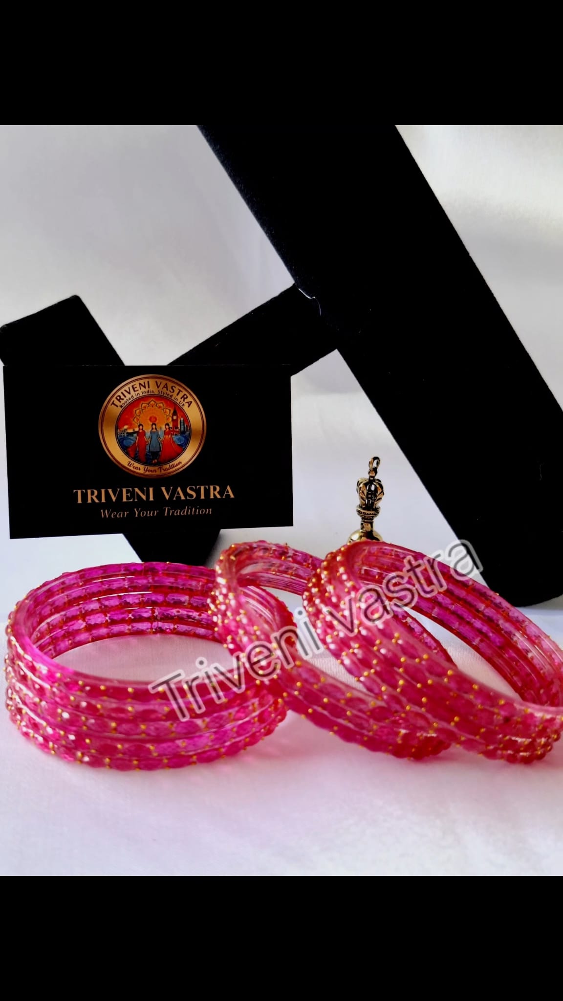 Glass bangles - Pink