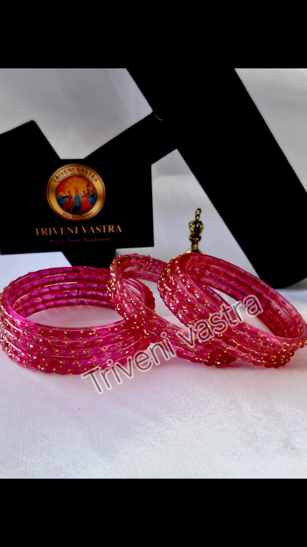 Glass bangles - Pink