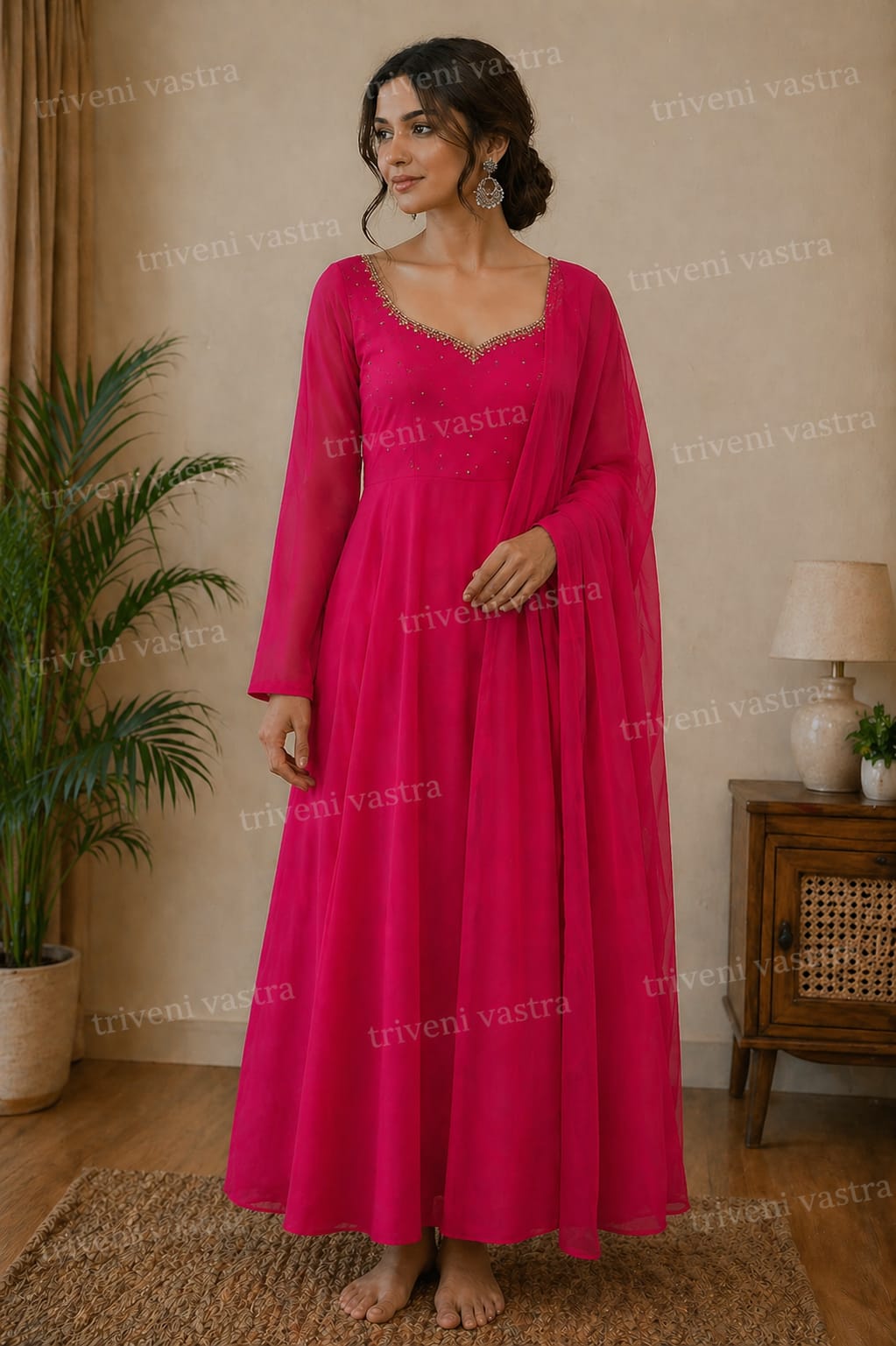 Kurthi with Duppatta -Ranipink