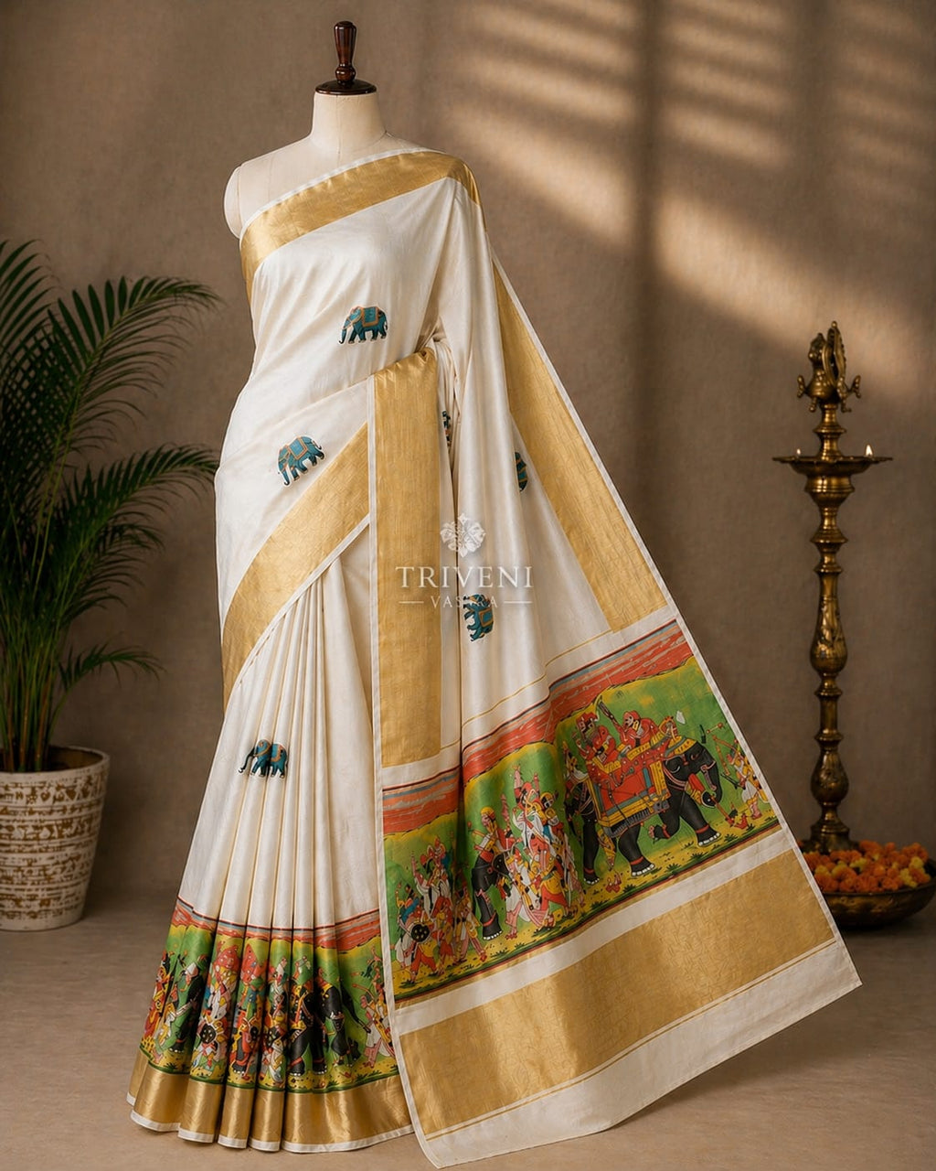 Settu saree with running blouse