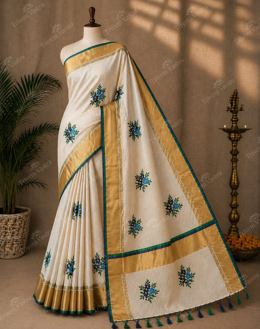 Settu saree with running blouse