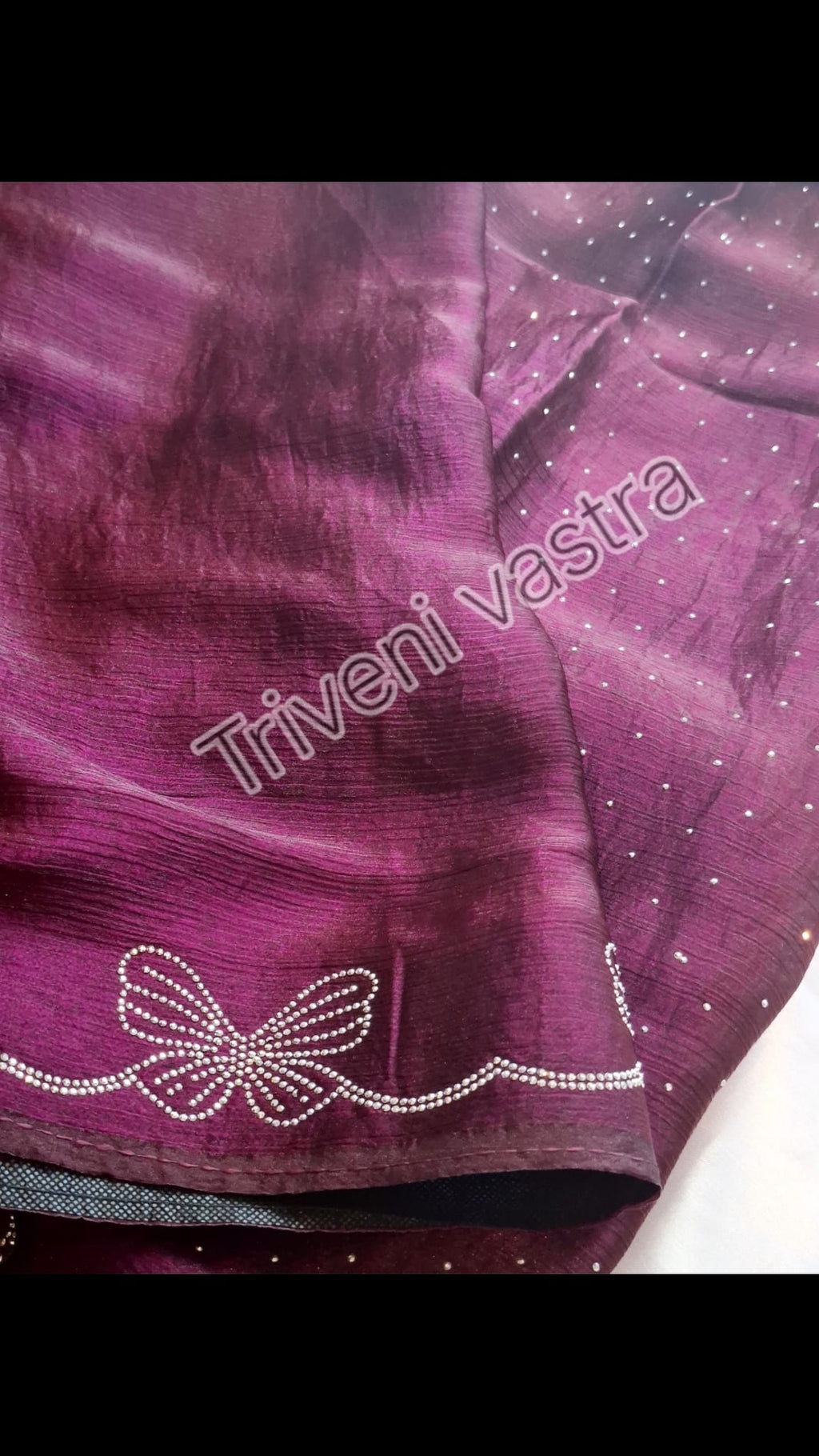 Butterfly saree with running blouse material