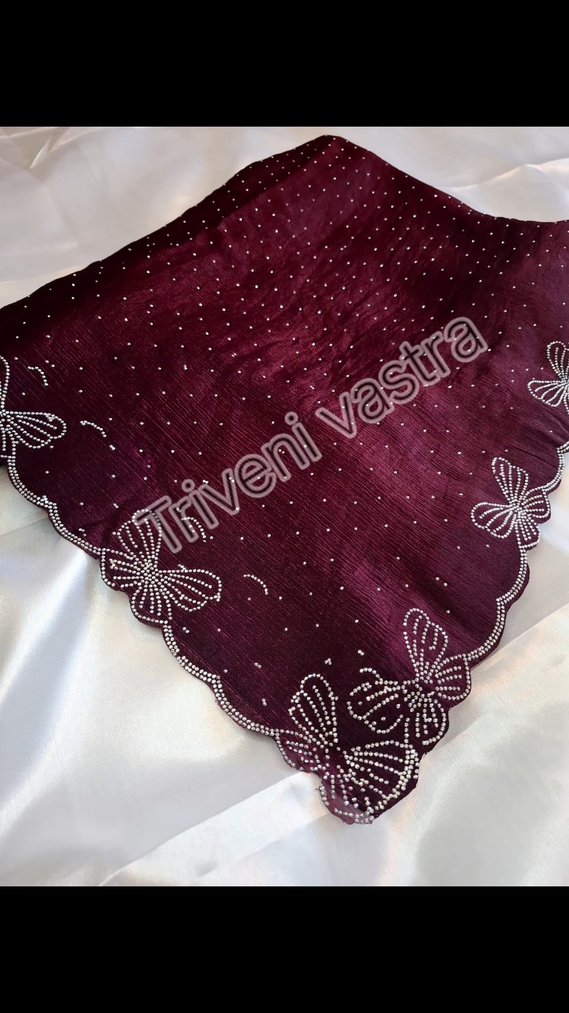 Butterfly saree with running blouse material
