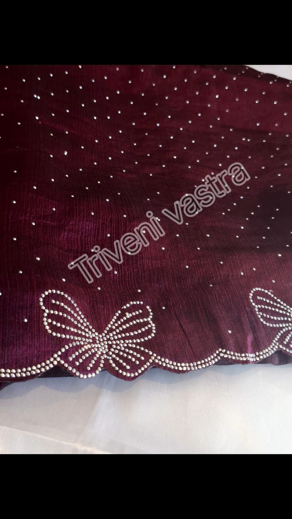 Butterfly saree with running blouse material