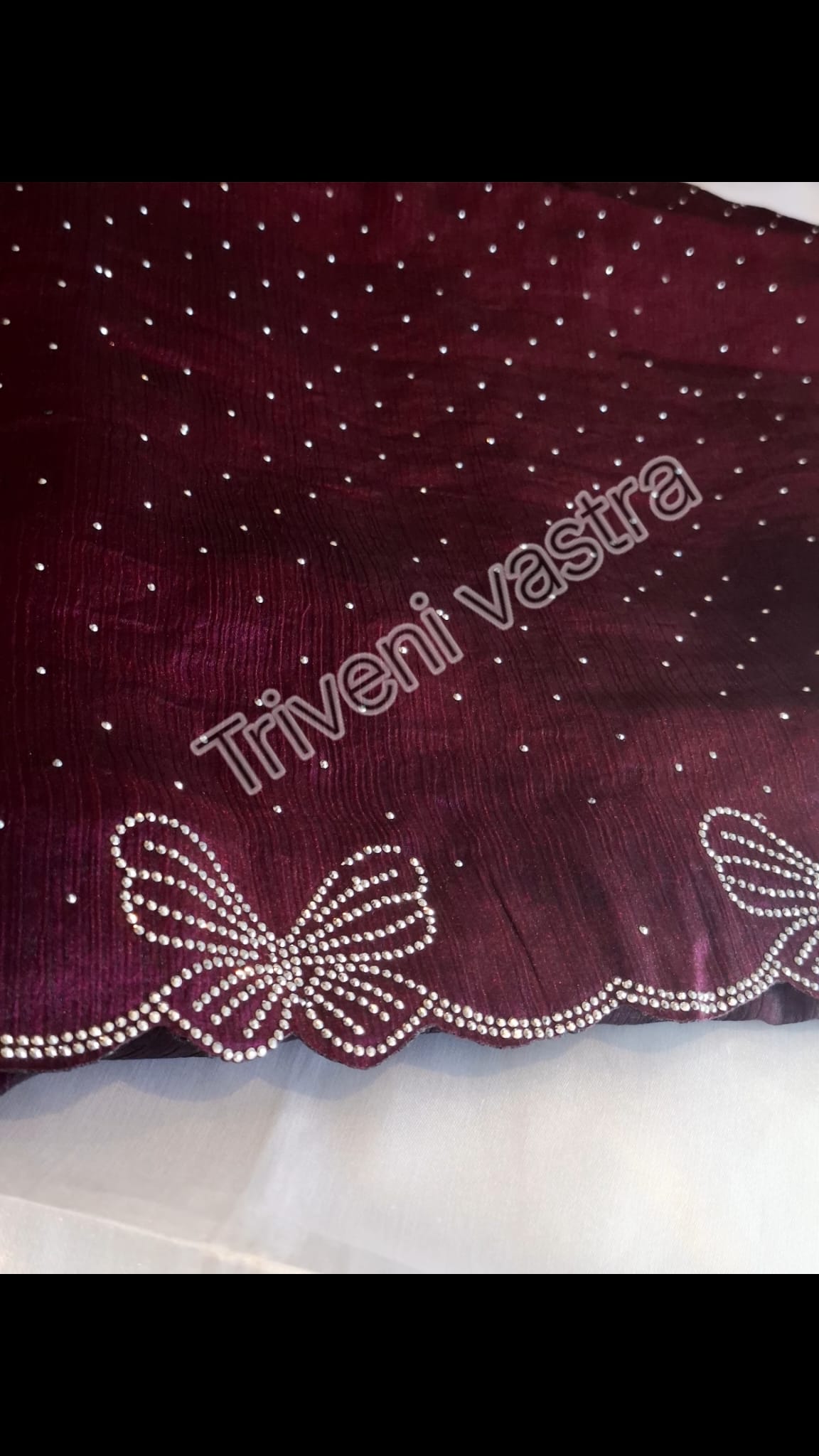 Butterfly saree with running blouse material